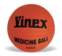 Медицинский мяч Vinex VMB-0010R (10 кг), оранжевый, резиновый