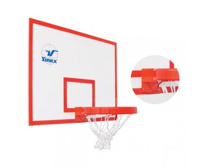Кольцо для баскетбольного щита Vinex BBR-CPW, c проволокой в полой трубке для подвешивания сетки.