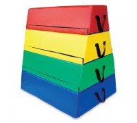 Гимнастическая пирамида - пенопласт Vinex VGVB-FO12291122 (122 x 91 x 122) красно-желто-зелено-синий