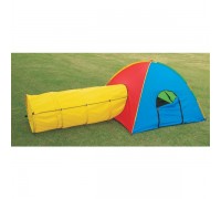 Игровая палатка с туннелем Vinex VTUT-SRO2M2P (палатка - 150 см x 150 см x 100 см; туннель- 240 см x 60 см) разные цвета